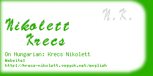 nikolett krecs business card